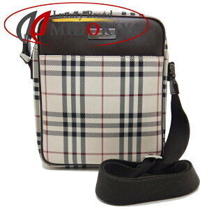 Burberry Nova Check Nylon Leather Shoulder Bag Beige Tan Brown